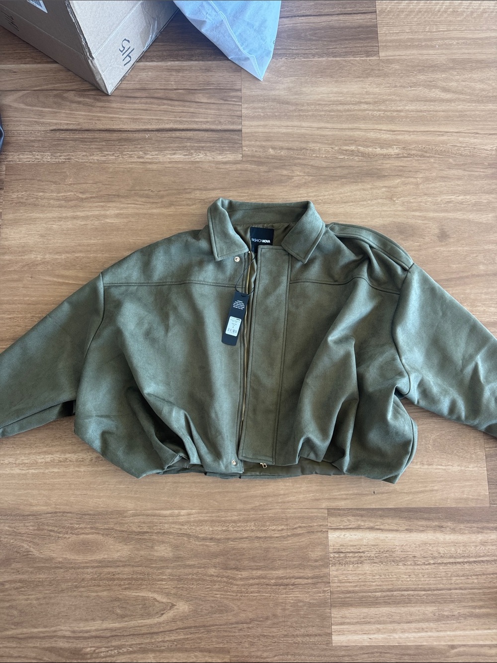 Fashion nova suede jacket NWT